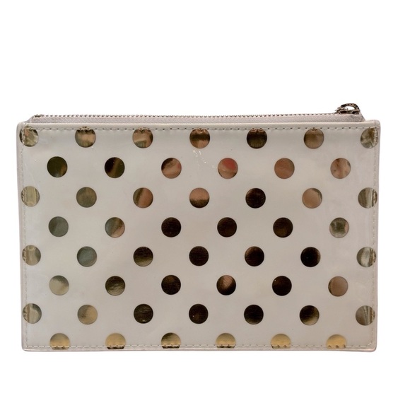 kate spade Gold Polka Dot Zip Pouch Bag - Picture 2 of 10